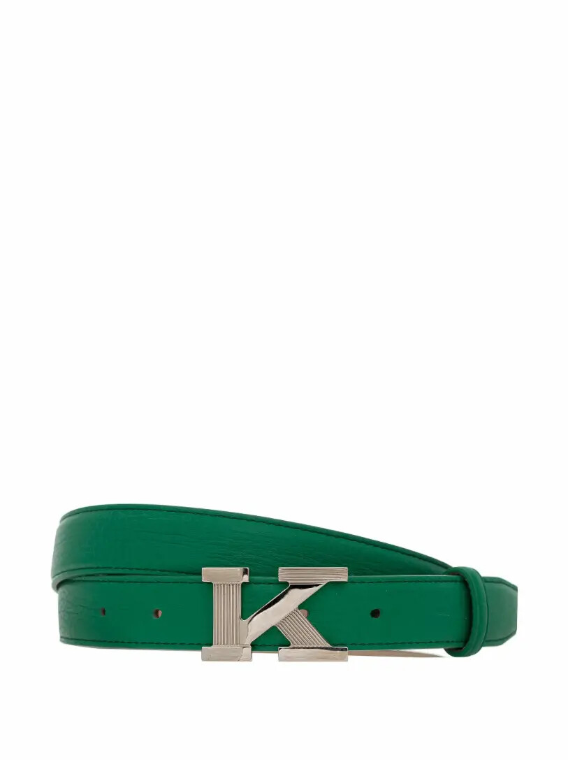 

Кожаный ремень с логотипом Kiton