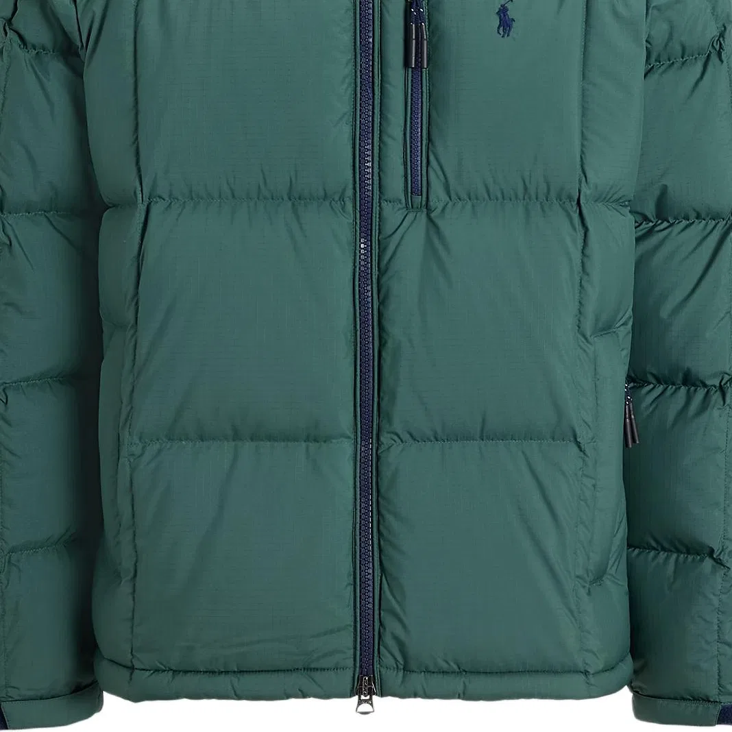 Мужская куртка-пуховик с капюшоном Gorham Polo Ralph Lauren, Newport Marine Blue & Green — фото 4