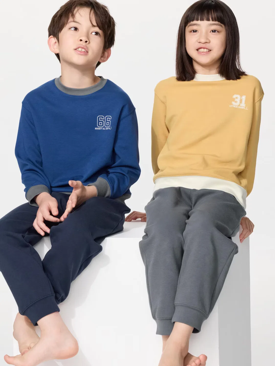 Комплект одежды Uniqlo, спортивный, синий