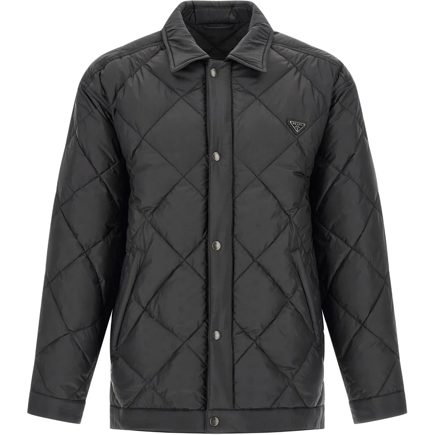 Мужская куртка прямого кроя с лацканами PRADA, Black