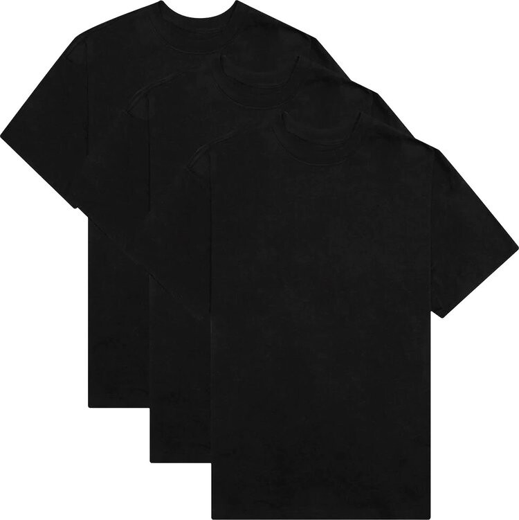 

Футболка Fear of God Essentials 3 Pack Short-Sleeve Tees 'Black', черный