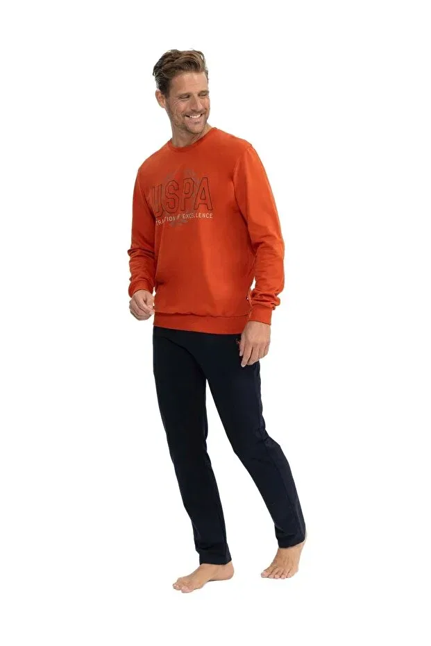 Мужской спортивный костюм с длинным рукавом U.S. Polo Assn., Orange — фото 2