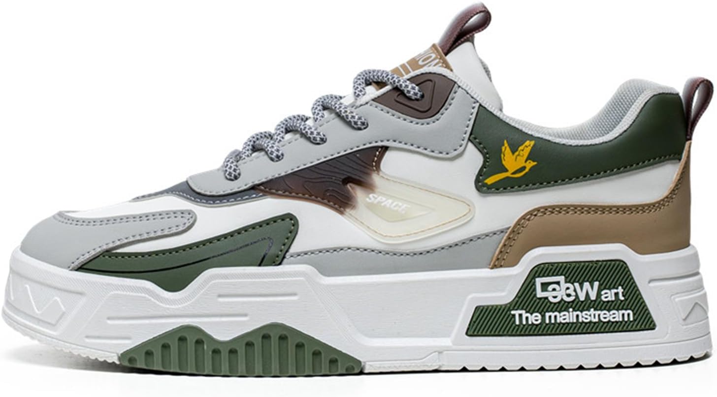 

Мужские повседневные спортивные кроссовки, низкие кроссовки для ходьбы и бега, скейтбордические кроссовки, подходящие для занятий спортом на открытом воздухе Generic, зеленый