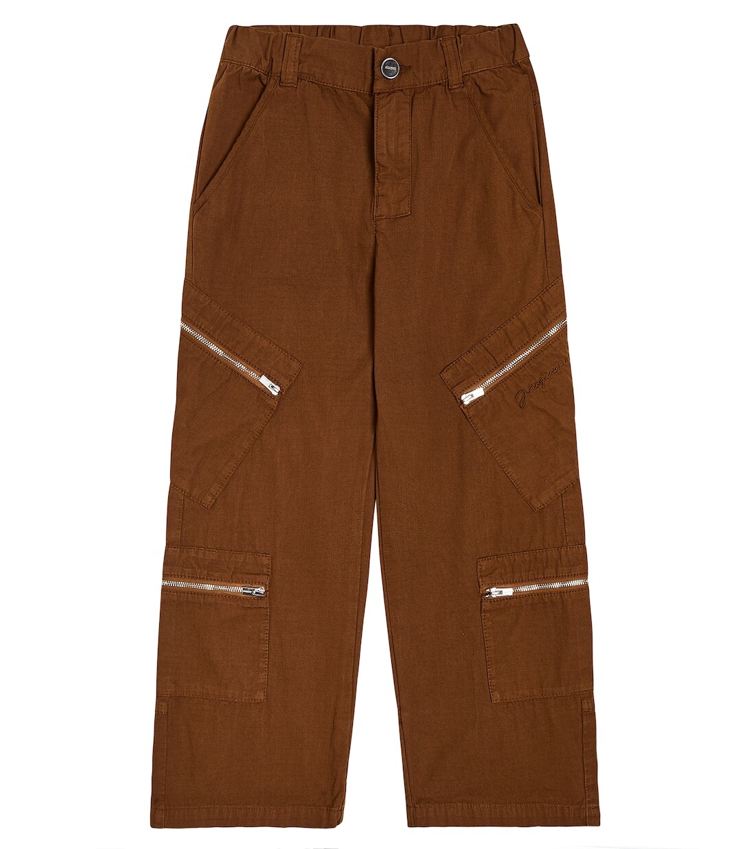 

Брюки карго le cargo marron из хлопка Jacquemus Enfant, коричневый