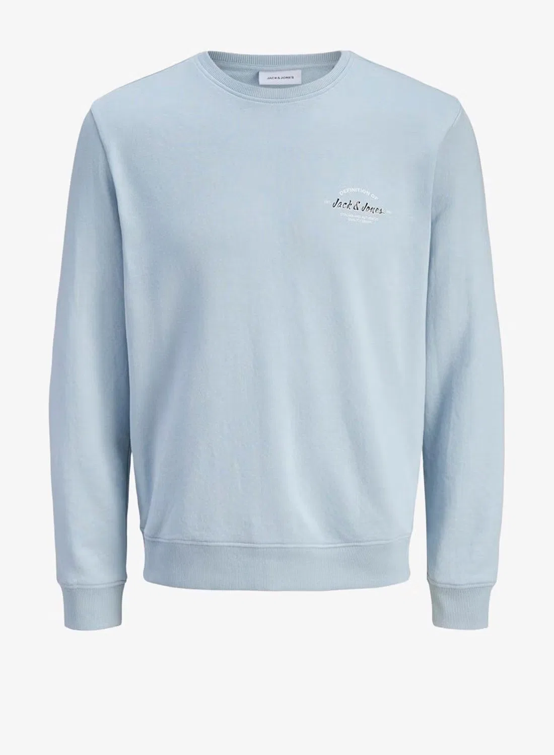 Свитшот с круглым выворотом jjbrandon Jack & Jones Junior, голубой — фото 3