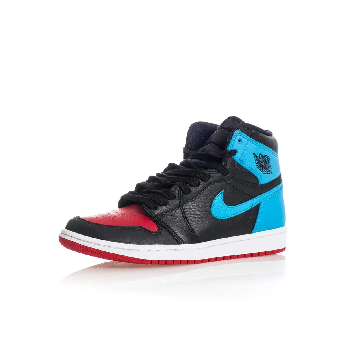 Мужская футболка с принтом NIKE, Air Jordan 1 High Og NIKE, Black Dk Powder Blue Rojo Gimnasio — фото 2
