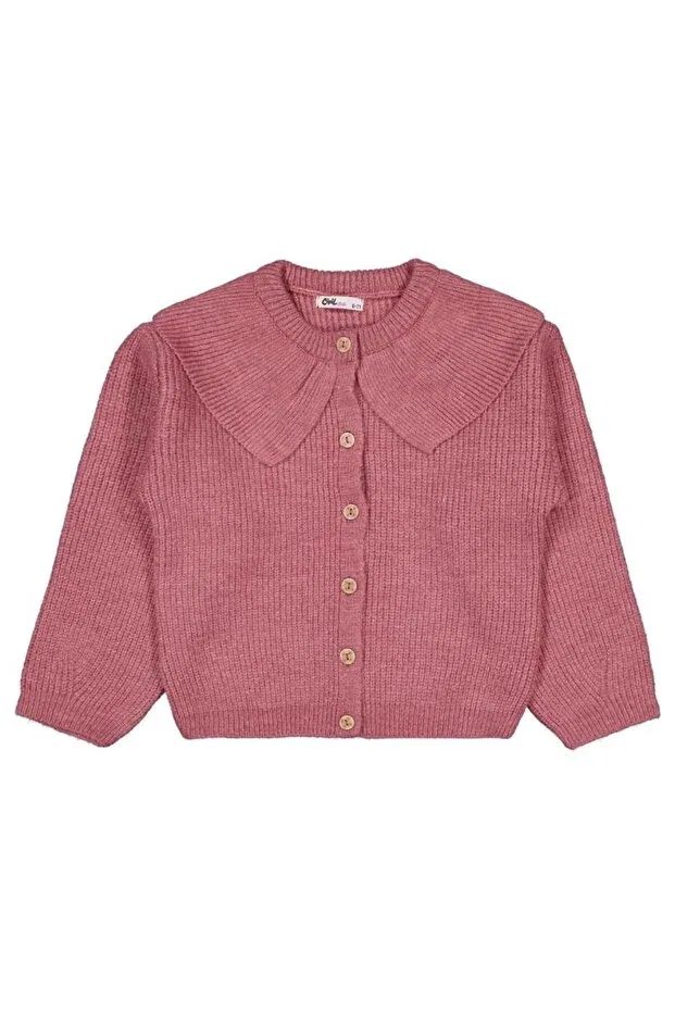 Детский кардиган с воротником Civil Girls, Dark Pink
