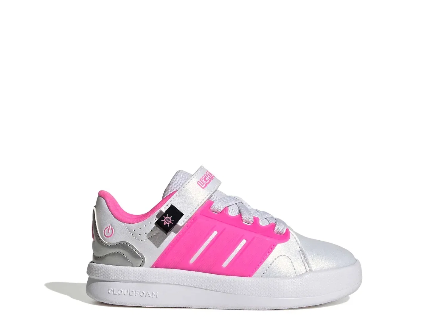 Кроссовки со светодиодами Lightorama, adidas, белый/розовый — фото 2