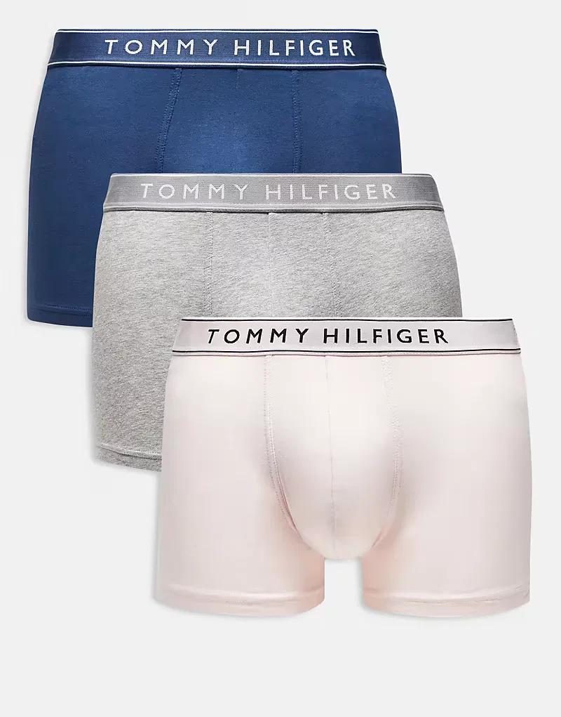 Трусы Everyday Essentials 3 шт Tommy Hilfiger, синий/кремовый/серый