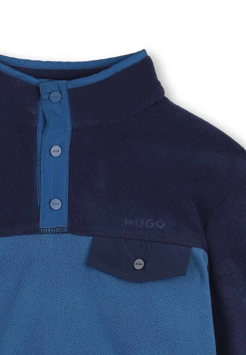 Толстовка - флисовый джемпер Hugo Kids, Navy — фото 4