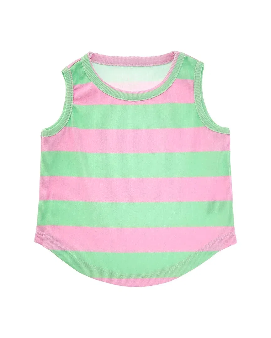 Детская майка без рукавов в полоску Chaser Baby Stretch Rib Shirttail Muscle Tank Top, розовый