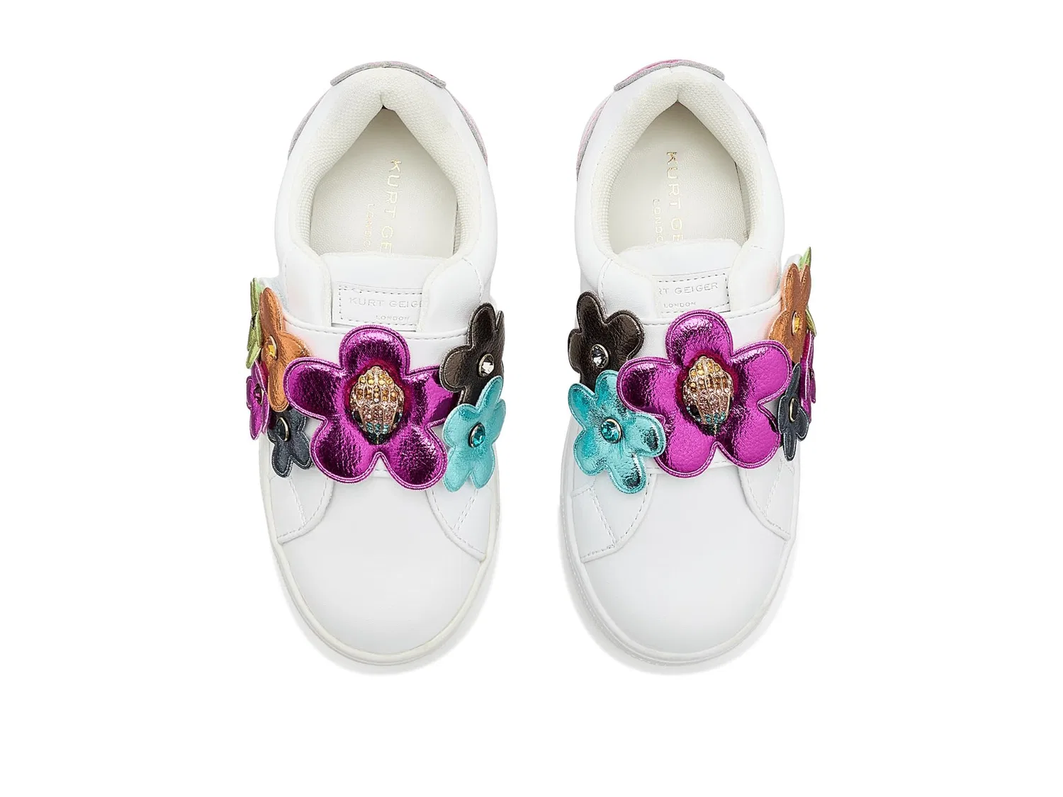 Кроссовки Mini Flower Petal (для маленьких и больших детей) Kurt Geiger London Kids, White Multi — фото 3