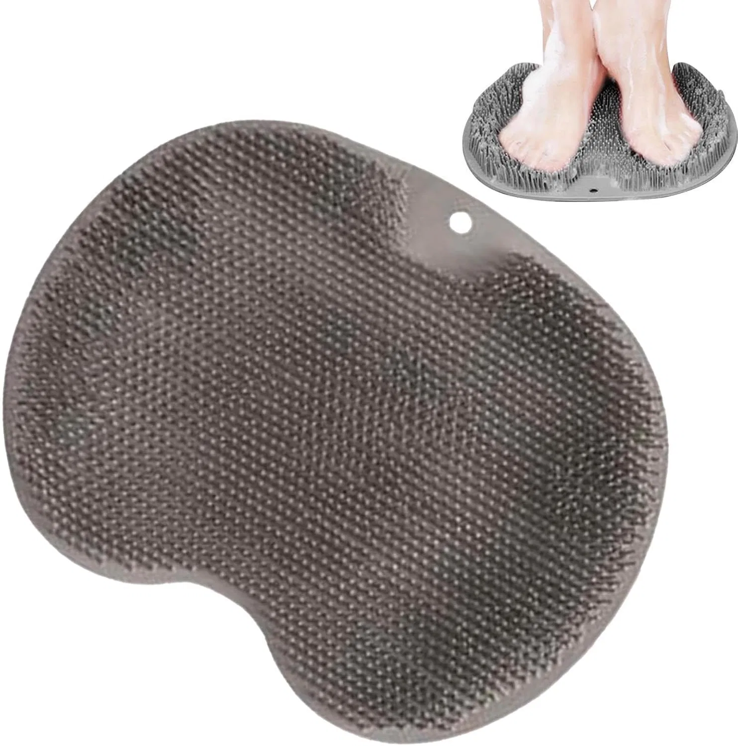 Щетка для ног Silicone, 5 шт, Серый Generisch
