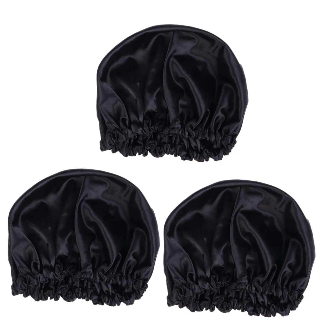 Шапочка для душа DOITOOL, 3 шт, 27x27x1.5 см, Schwarz