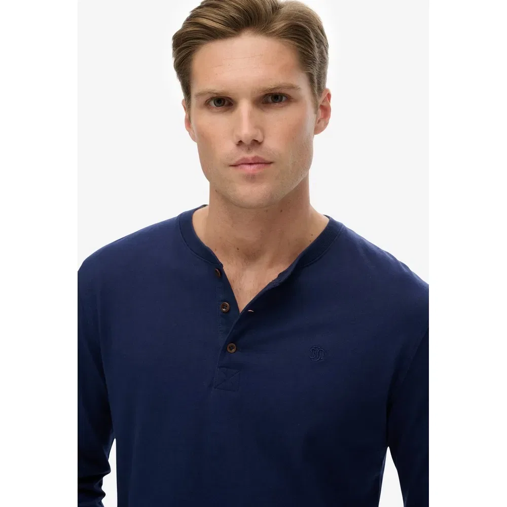 Мужская футболка с длинным рукавом Classic Essential Grandad Superdry, Blue — фото 4