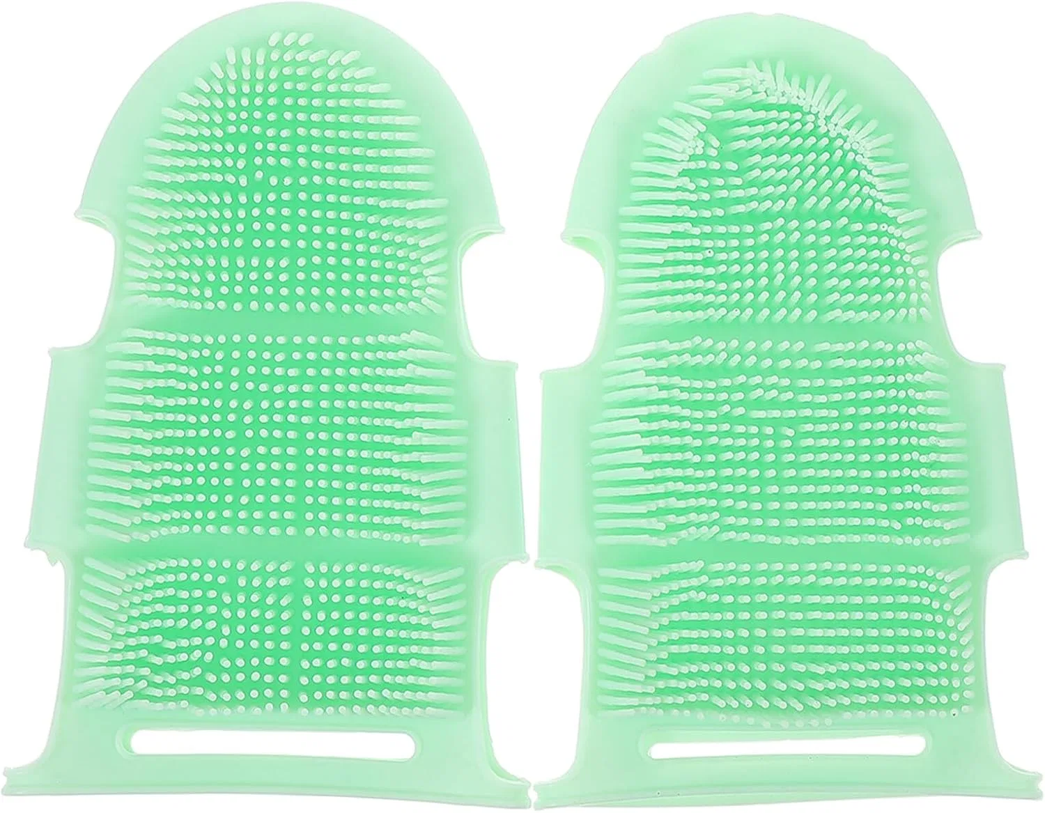 Силиконовые перчатки для пилинга и массажа VILLCASE, 2 шт, Зеленый