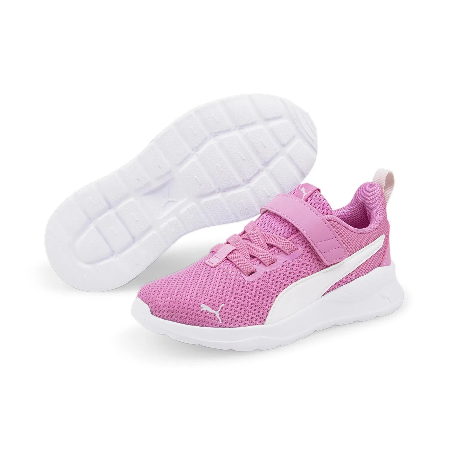 Детские кроссовки для мальчиков с мягкой подошвой Anzarun Lite PUMA, Opera Mauve PUMA White Lavender Fog — фото 2