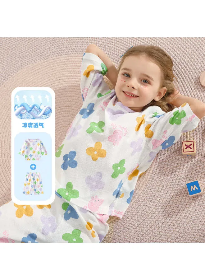Комплект пижамы хлопковый для девочек Peppa Pig, фиолетовый — фото 2