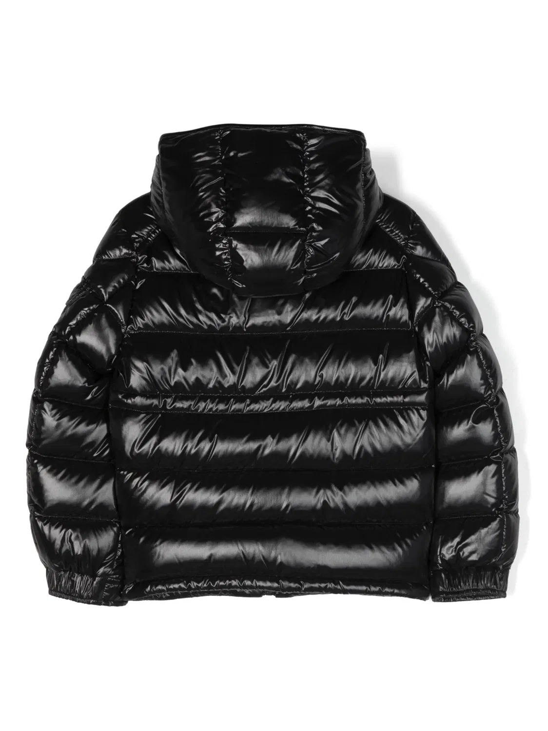 Удлиненная куртка с логотипом и утеплителем Moncler, черный — фото 2