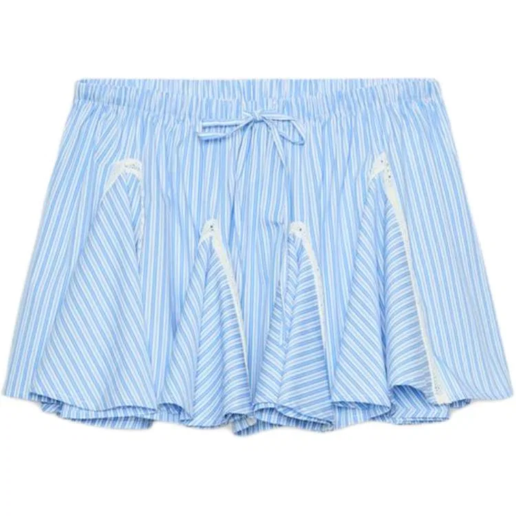 Женская юбка короткая с принтом ZARA, Blue/White