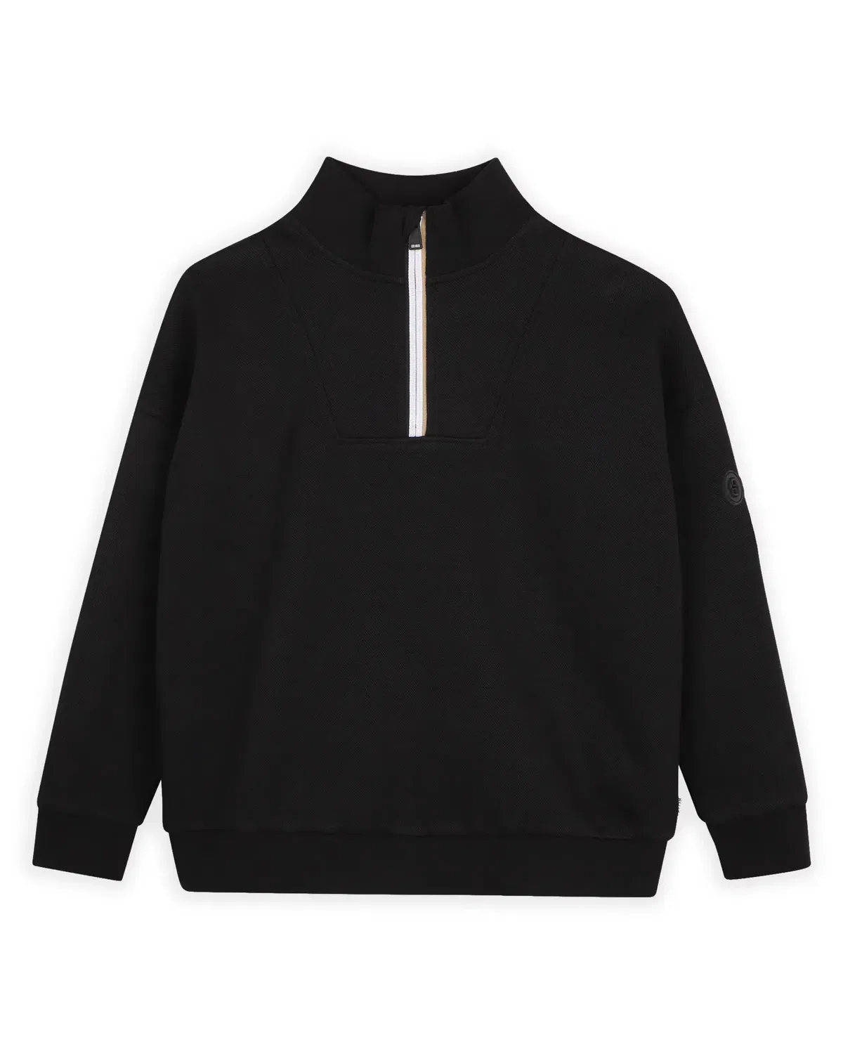 Детская худи для мальчиков из пике BOSS Kidswear, Negro
