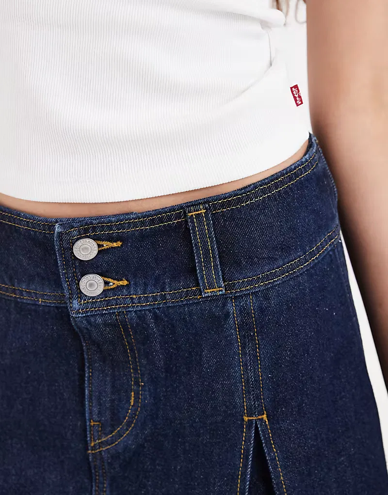 Джинсовая мини-юбка Levis, темно-синий — фото 2