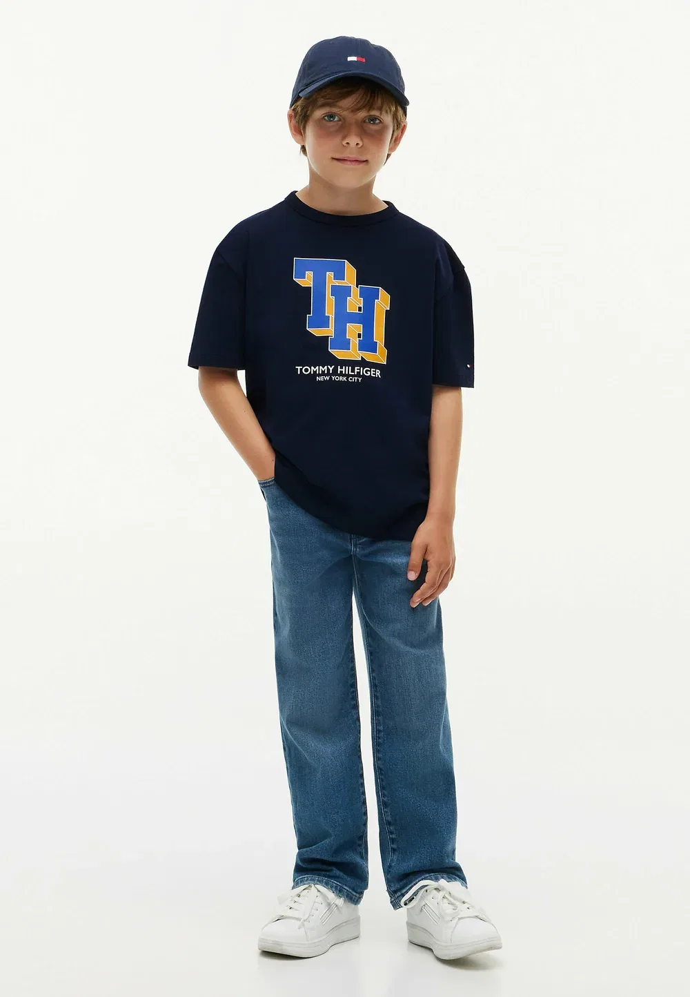 Футболка с логотипом университетской команды - футболка с принтом Tommy Hilfiger, Dark Blue