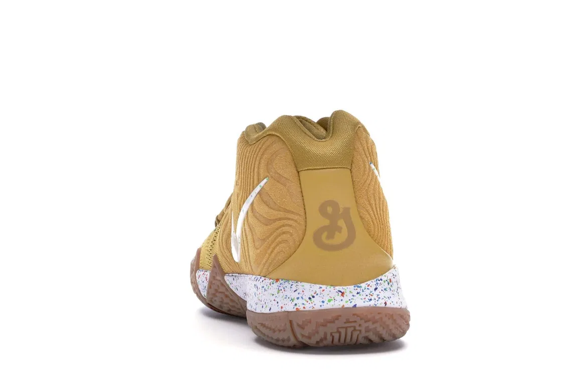 Детские кроссовки для мальчиков с кроссовками Nike Kyrie 4, Metallic Gold Coin/White — фото 4