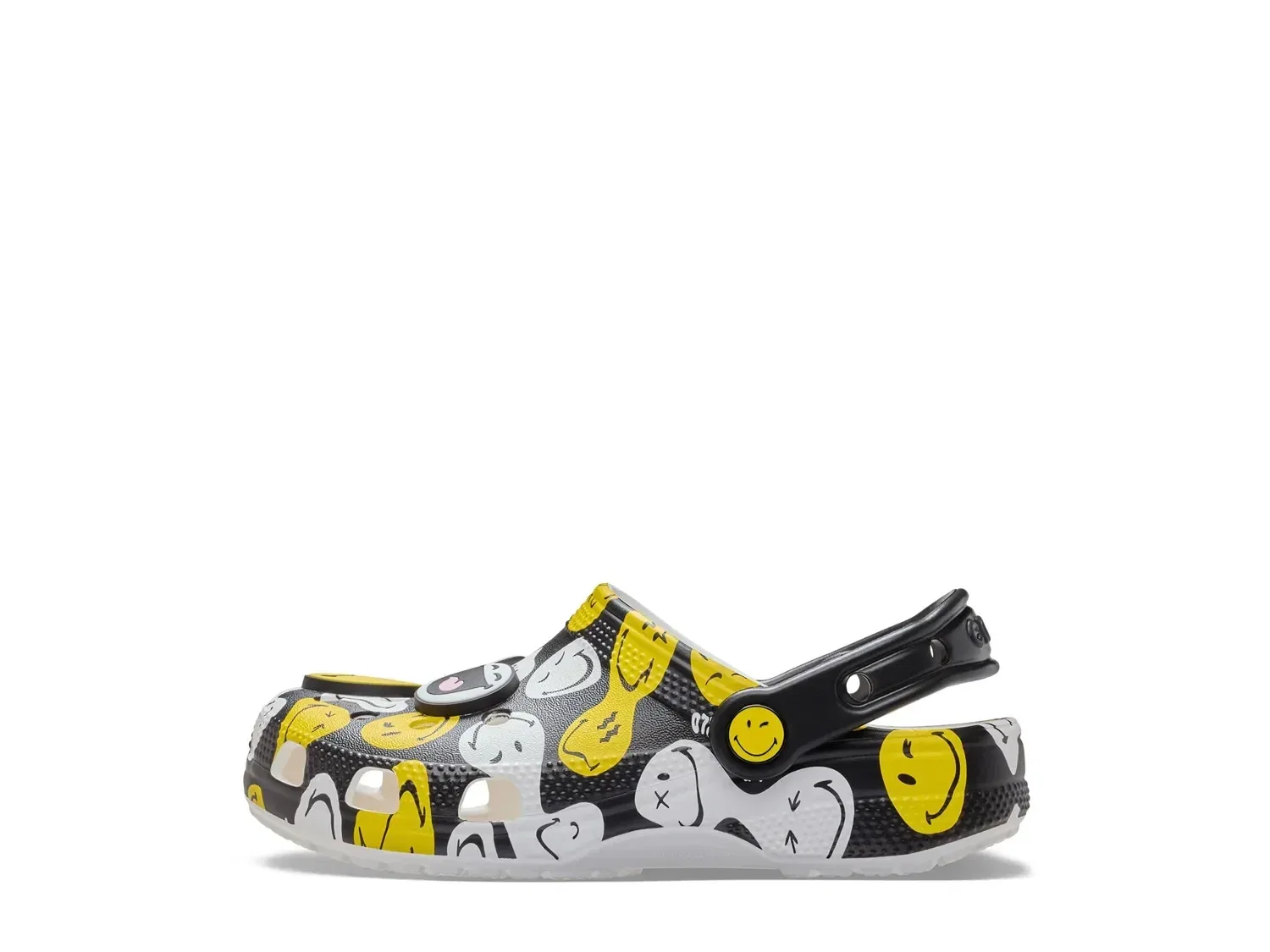Клоги Smiley Classic Clog, Crocs, черный/белый/желтый — фото 3