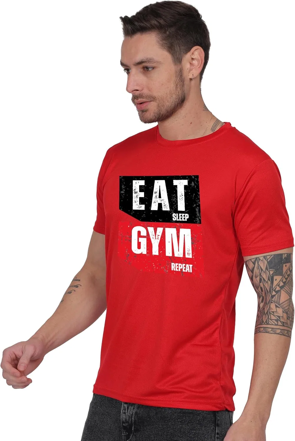 Мужская футболка с принтом из хлопка Regular Fit, Red