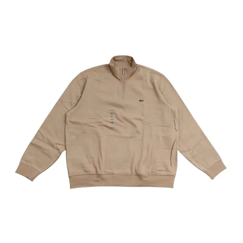 Свитшот мужской Lacoste с воротником-стойкой, Milk Coffee