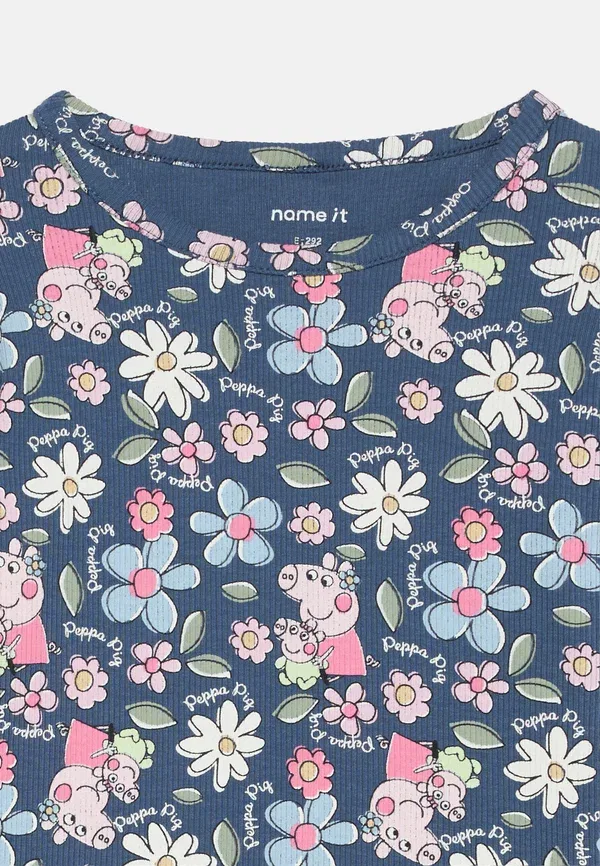 Топ с длинным рукавом хлопковый Nmfjundi peppa slim Name It, Vintage Indigo, индиго — фото 4