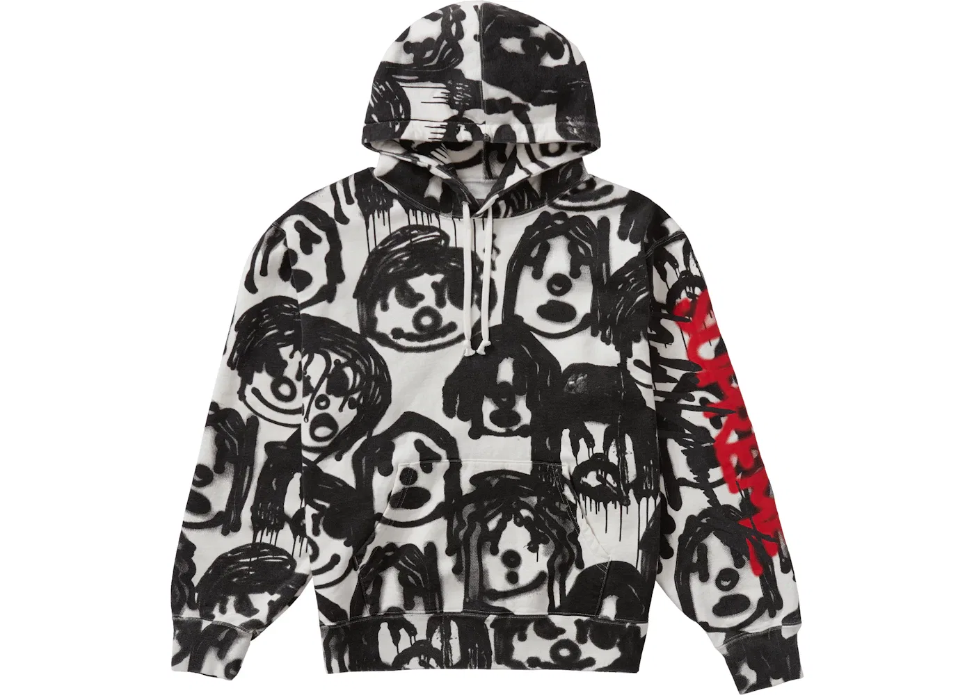 Мужская худи с принтом Hooded Sweatshirt Supreme, White