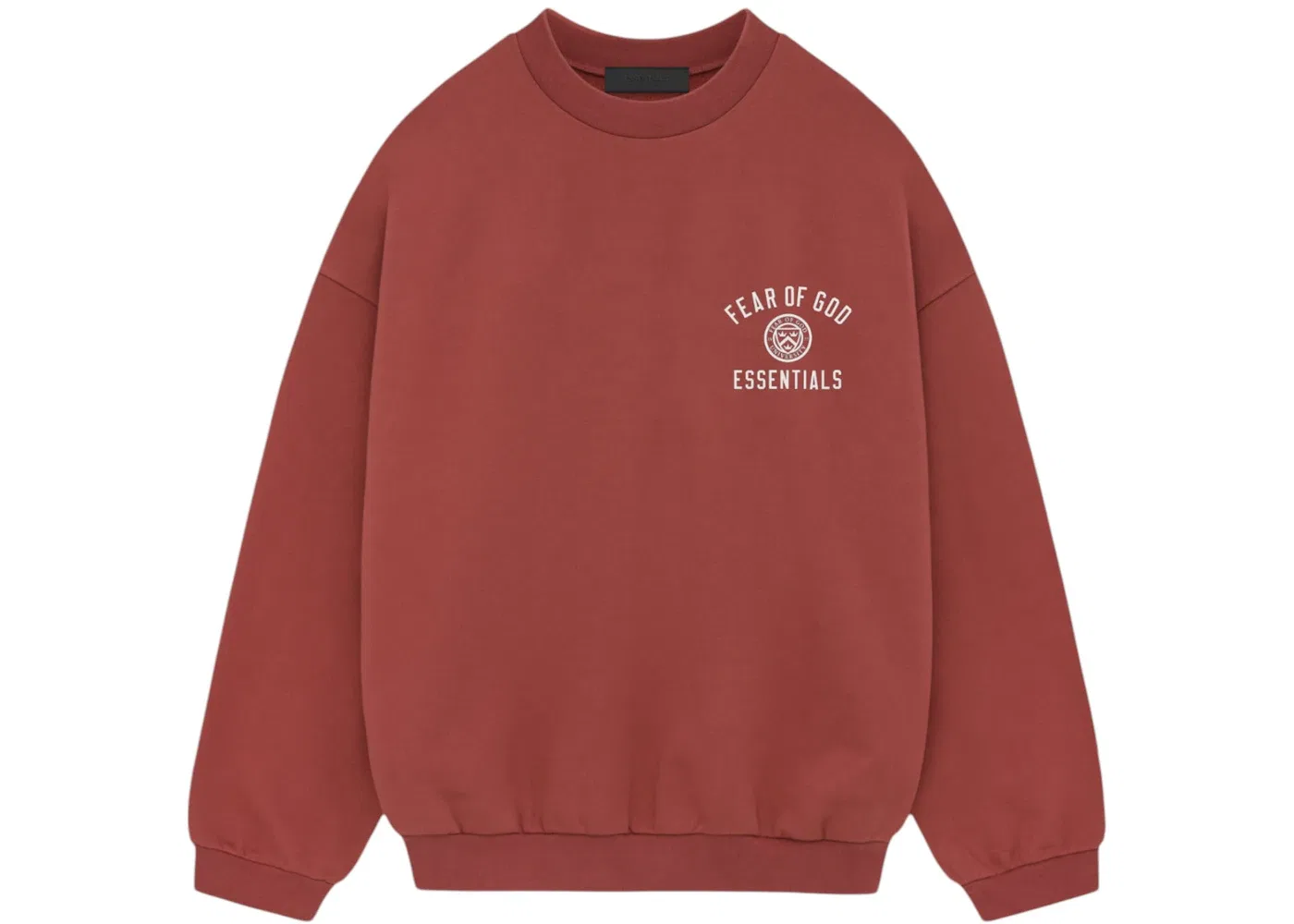 Мужской свитшот с круглым вырезом Fear of God Essentials Crewneck, Crimson