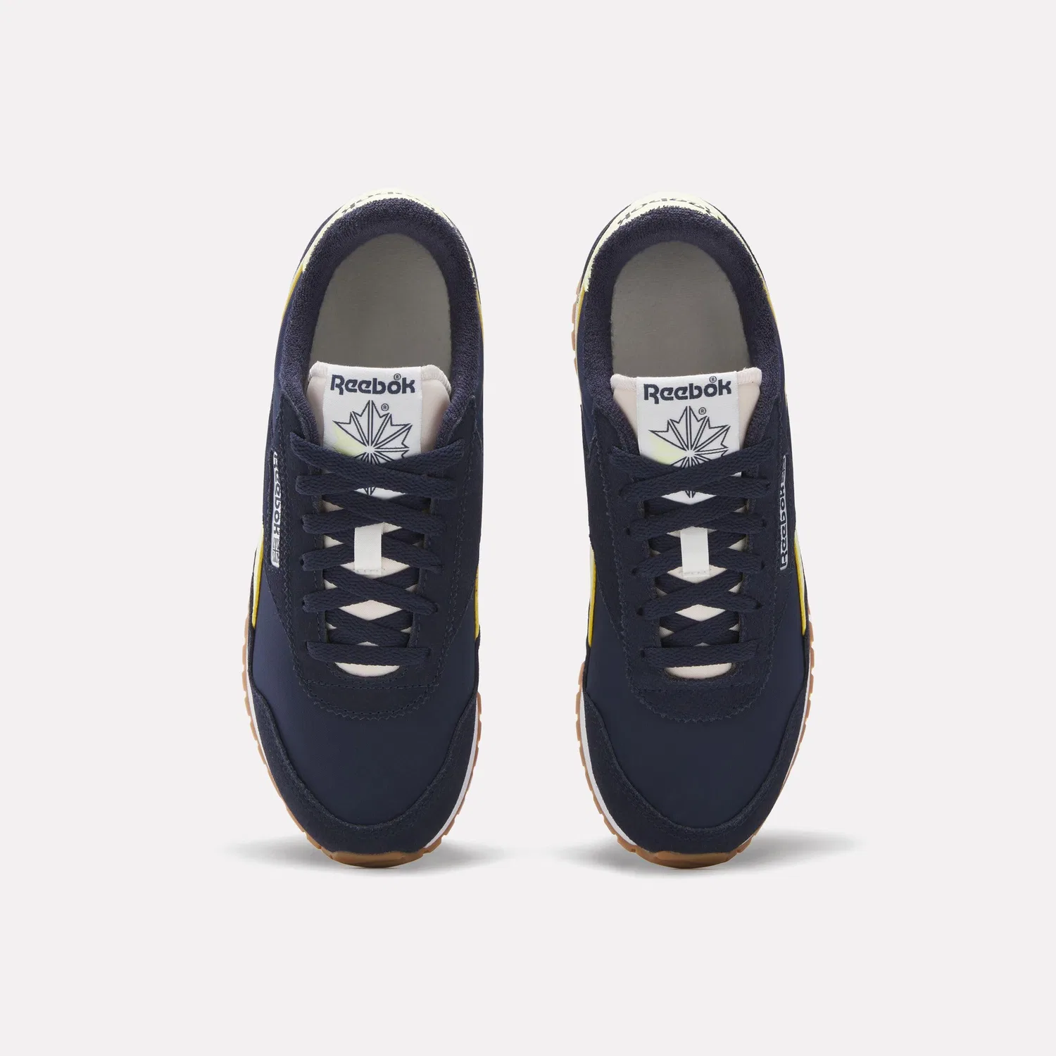Детские кроссовки для девочек Reebok Classic AZ, Vector Navy Vector Navy Yellow Haze — фото 4