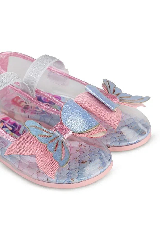 Детские балетки для девочек с принтом Transparent bow 31- ballerina shoes Civil Girls, Pink — фото 3