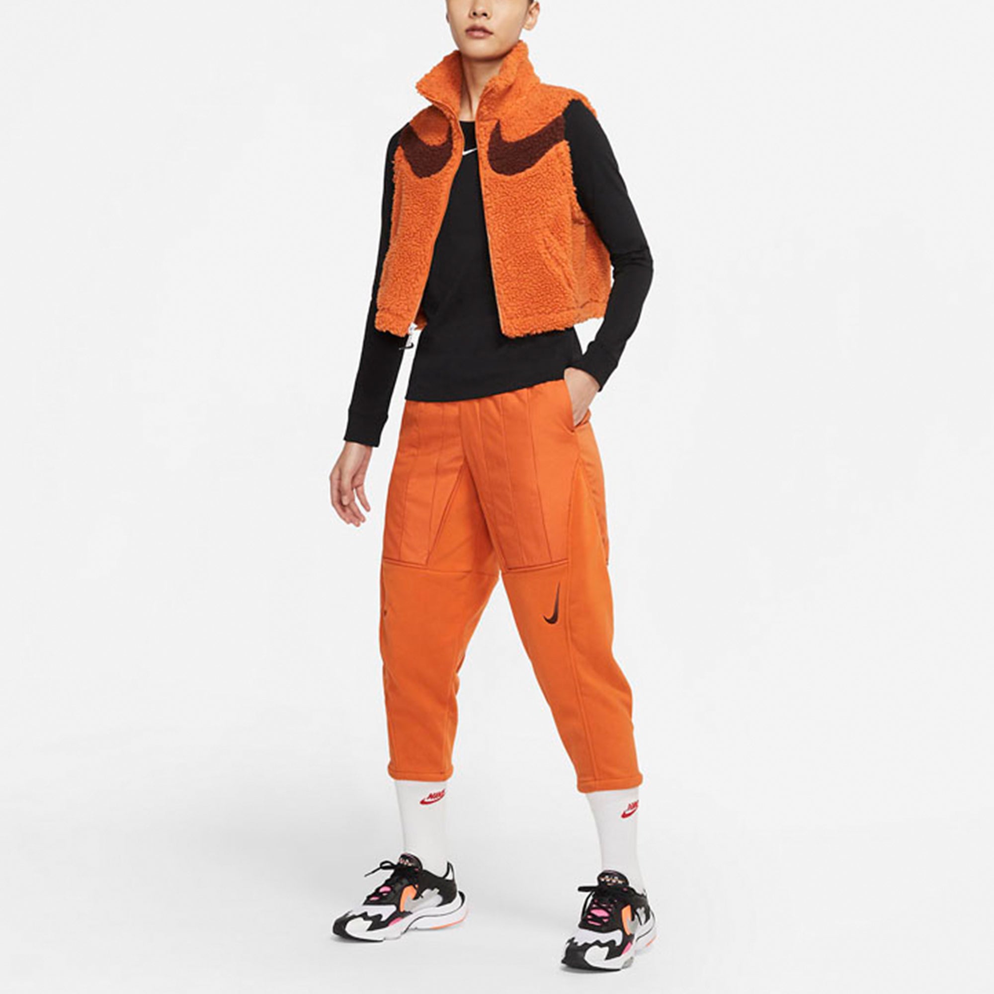 Жилет (WMNS) Nike Athleisure Casual Sports Stay Warm Stand Collar Vest Earthy Yellow — фото 3