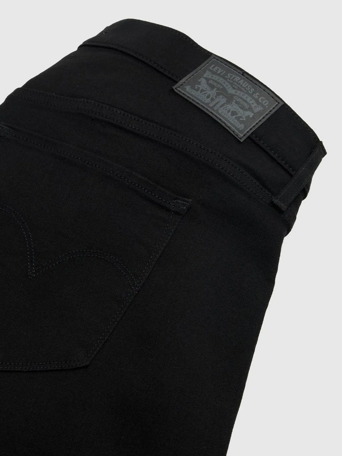 Джинсы прямого кроя с широкими штанинами, моделирующие Levi's, Soft Black — фото 2