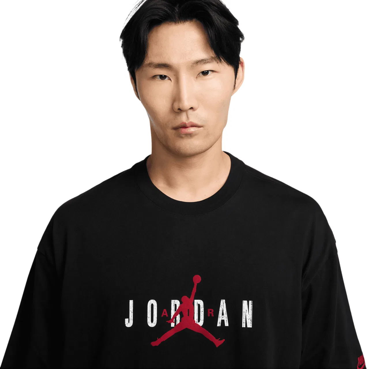 Мужская футболка Oversized Crew Jordan, цвет Gym Red/Black — фото 3