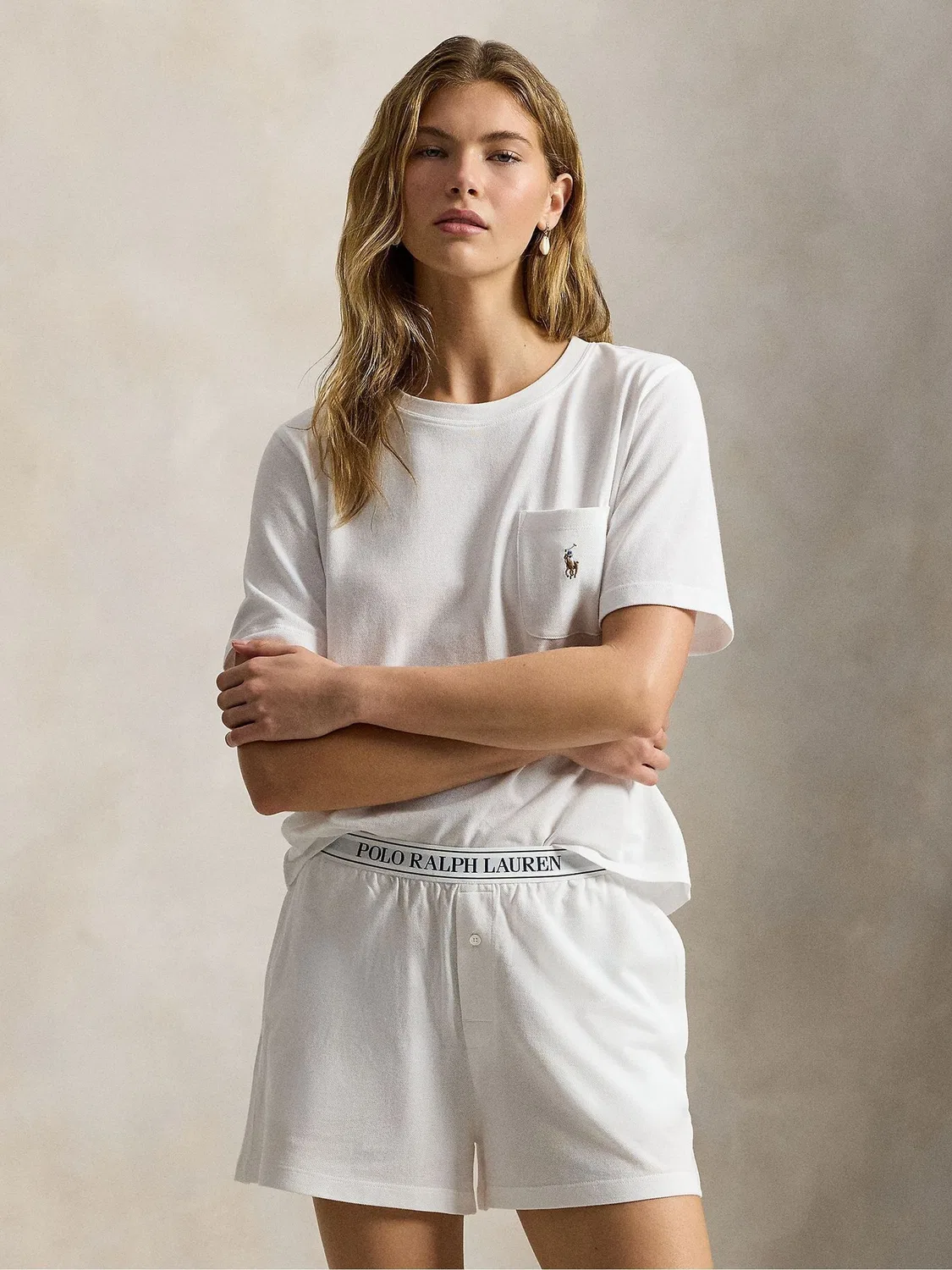 Пижама из пике Polo Ralph Lauren, белый — фото 3
