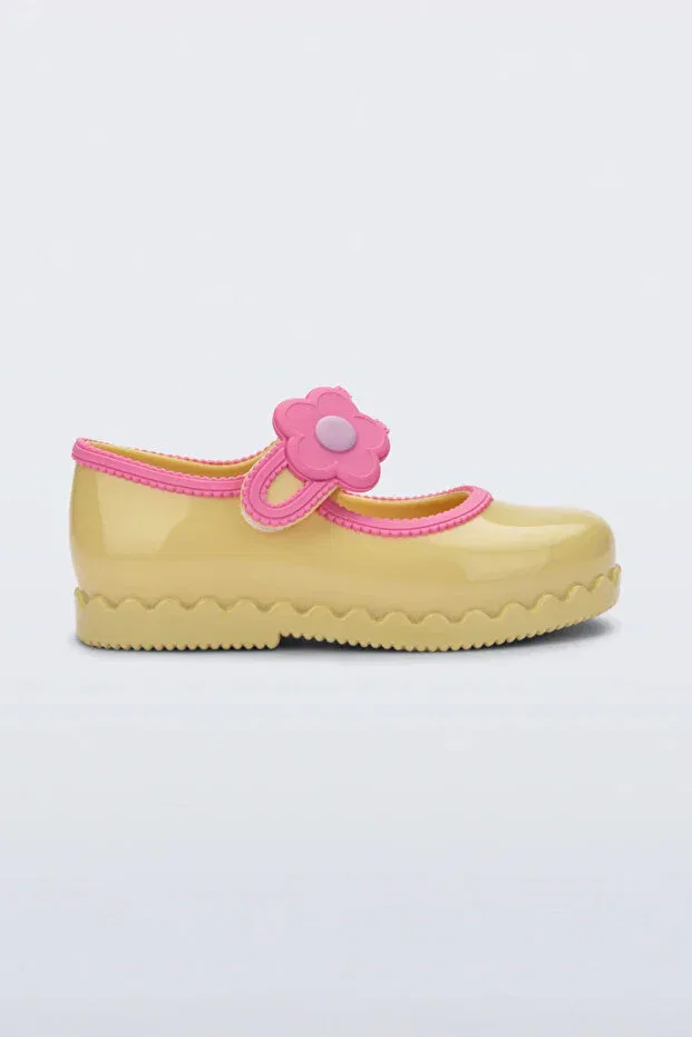 Детские балетки для девочек с принтом Melissa, Yellow