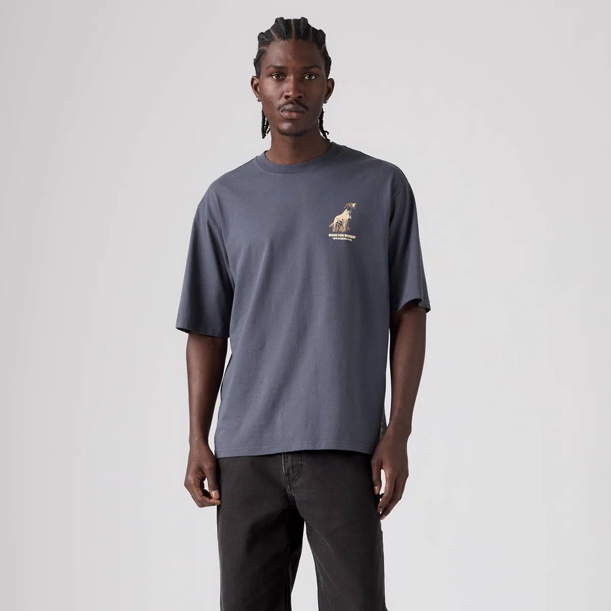 Футболка с графическим принтом для рабочей одежды Levi's, Made For Workin Periscope - Grey — фото 3