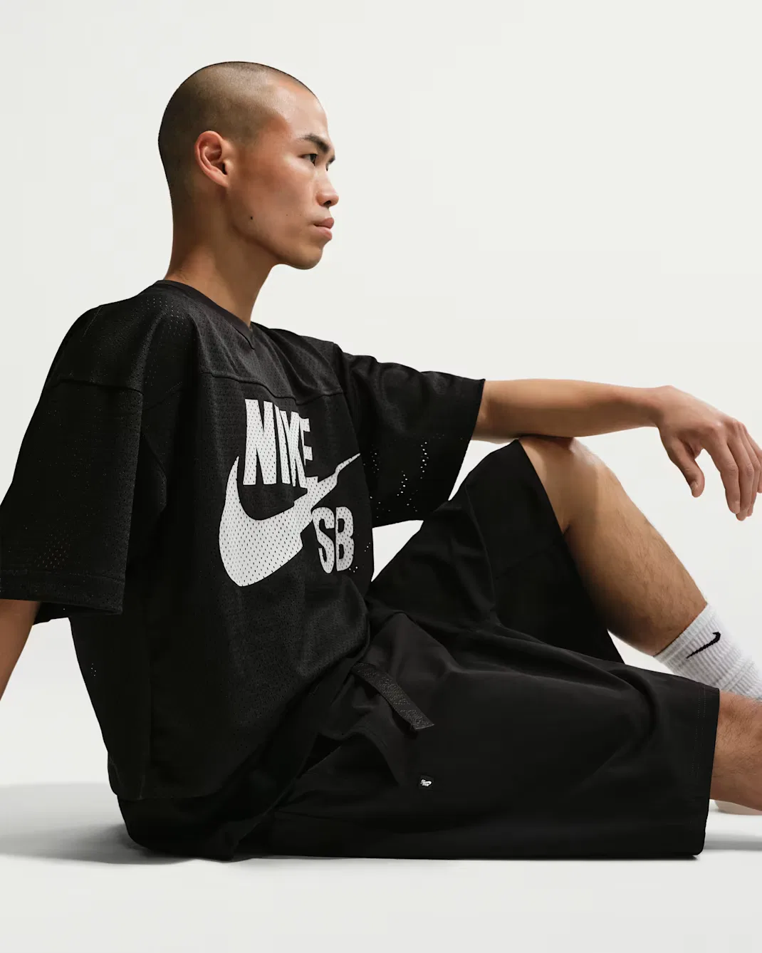 Скейтборд-шорты Nike SB, Black/White — фото 4