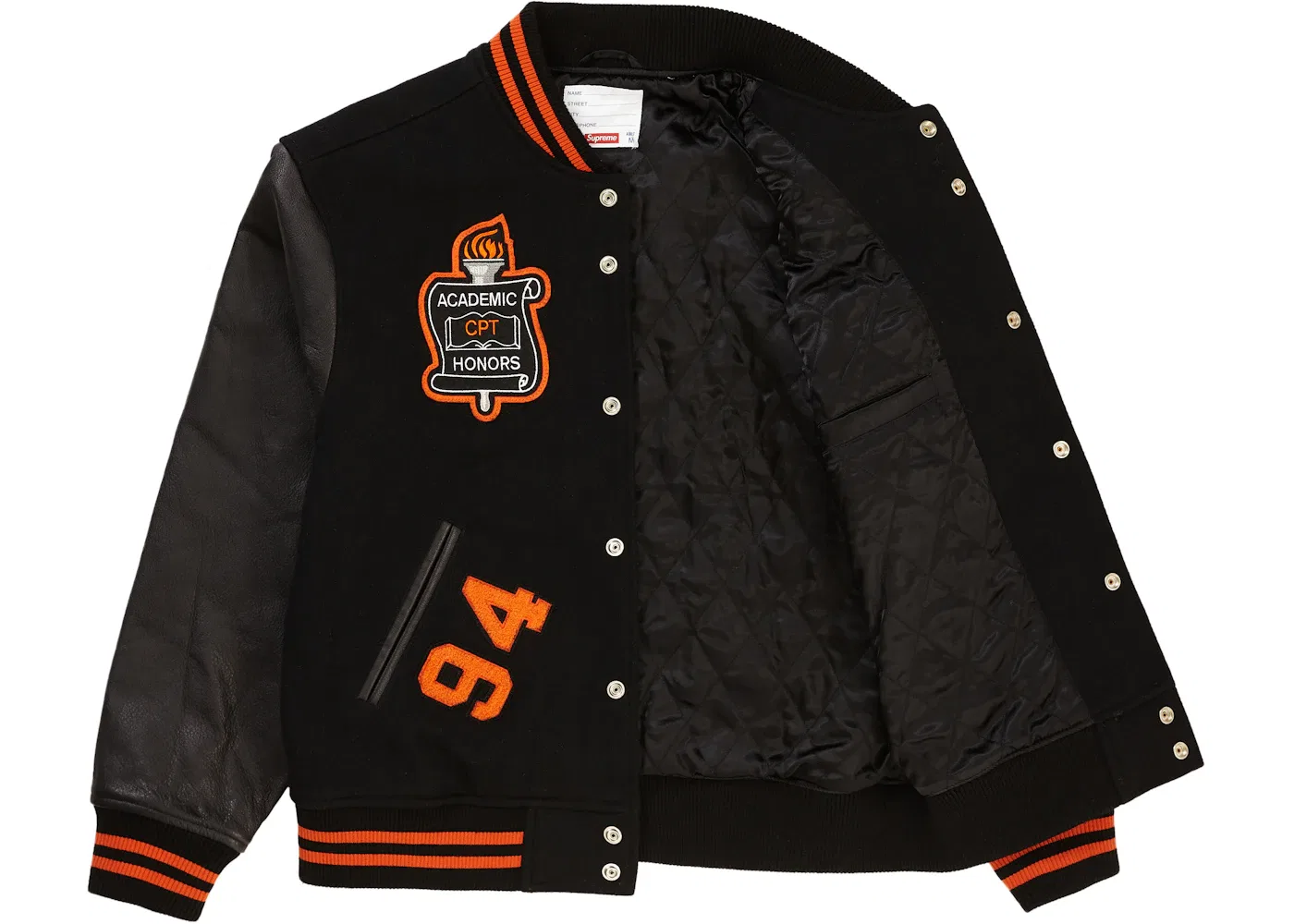 Мужская куртка с принтом Supreme Jacket, Black — фото 2