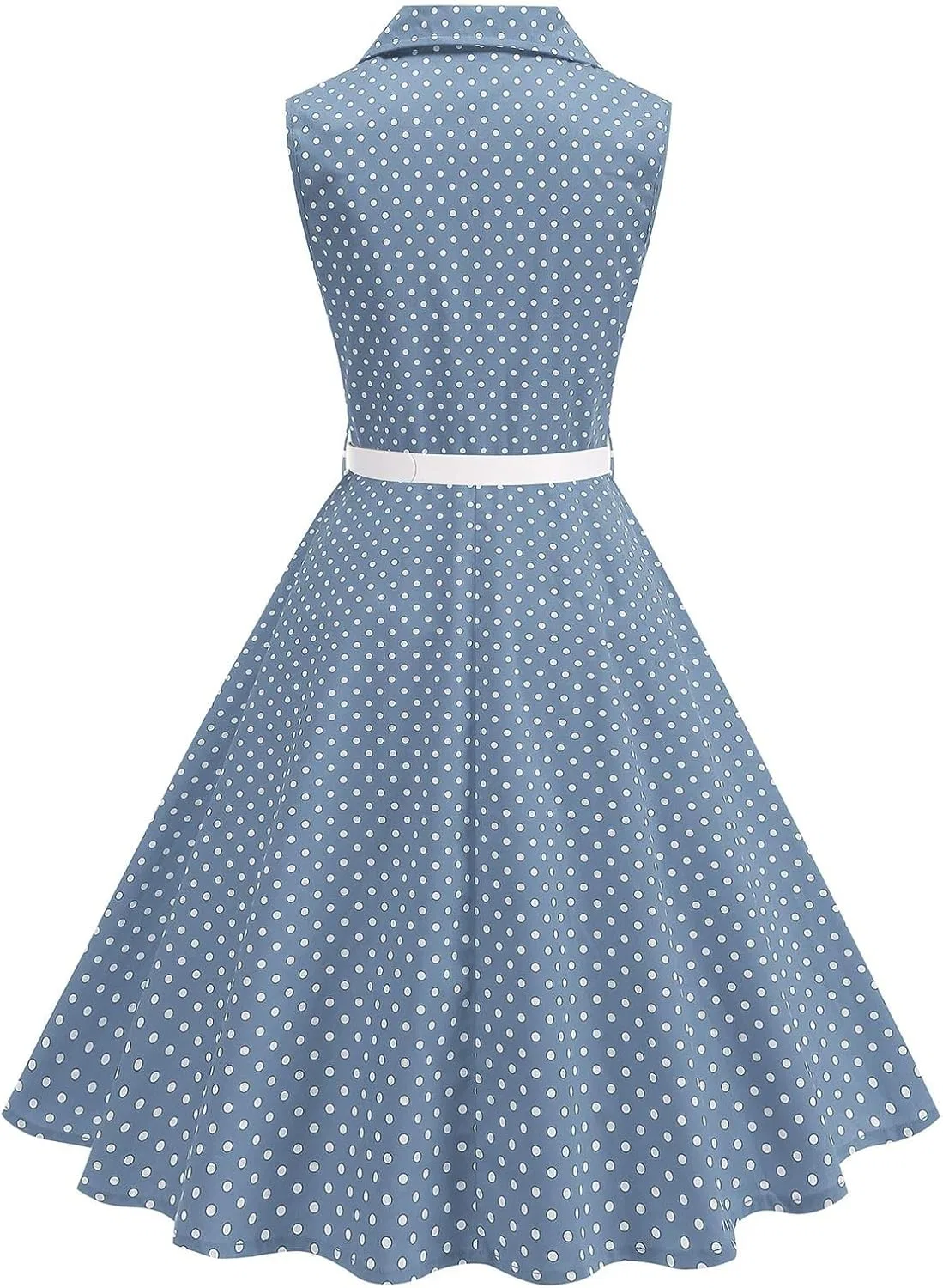 Женское повседневное платье с горошком Polka Dot, Light Blue — фото 4