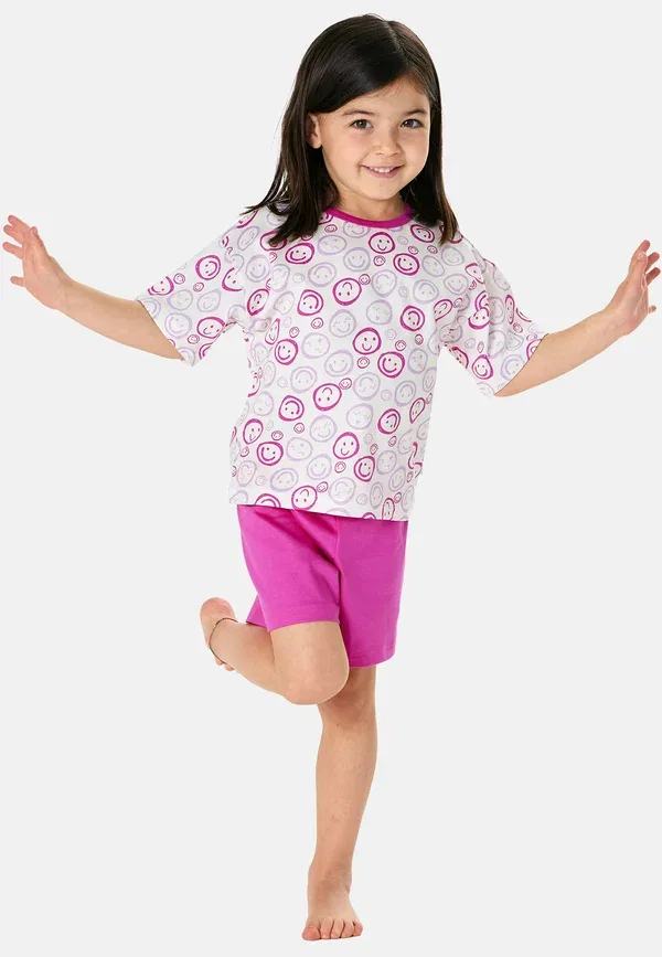 Комплект пижамы с принтом Smiley Schiesser off-white, белый