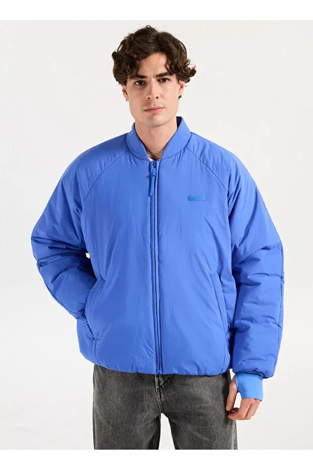 Мужская куртка-бомбер с принтом Calvin Klein, Saks - Blue — фото 4