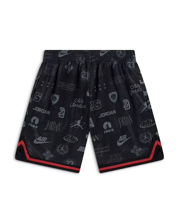 Детские шорты для мальчиков с принтом Taped Printed Mesh Jordan, черный — фото 2