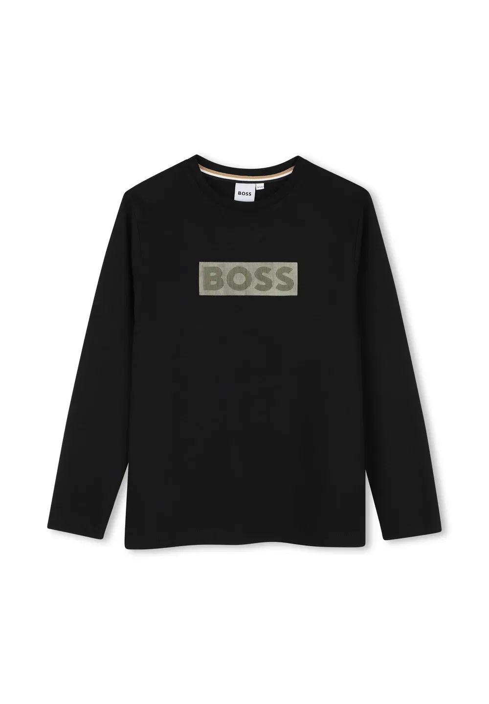 Футболка с длинным рукавом для детей и подростков - топ с длинным рукавом Boss Kidswear, Black