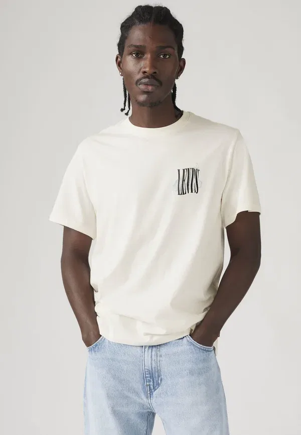 Футболка свободного кроя с принтом Levi'S, цвет egret — фото 3
